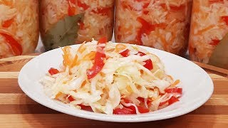 Очень вкусный и простой салат на зиму или консервированная маринованная капуста [upl. by Elleda]