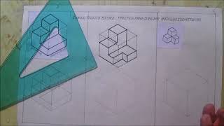 DIBUJO TÉCNICO  ISOMETRICOS  PRACTICA PARA DIBUJAR MODELOS [upl. by Nohsreg341]