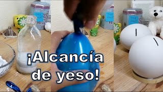 CÓMO HACER ALCANCÍA DE YESO FÁCIL  DIY [upl. by Ylas205]