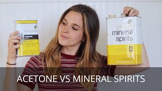 Mineral Spirits vs Acetone  How and When to Use  This or That DIY [upl. by Ahsena]