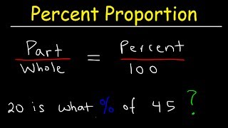 Part Whole amp Percent Proportion Word Problems [upl. by Koeninger194]