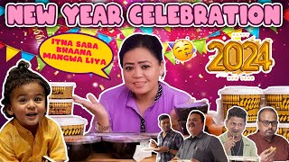 New Year Celebration 🥳🎉  Bharti Singh  Haarsh Limbachiyaa  Golla [upl. by Elokin717]