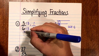 Simplifying Fractions Using Greatest Common Factor [upl. by Tneciv]