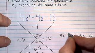 Factoring Trinomials  X Factor Method  ax2  bx  c [upl. by Neyud]