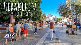 Heraklion Crete Greece 🇬🇷  Virtual City Tour 4K [upl. by Zarger201]