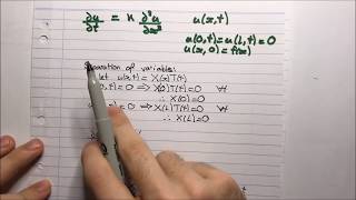 PDE Heat Equation  Separation of Variables [upl. by Modern]