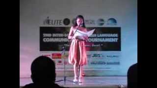 Elites Interpretative Reading Champion Mary Christine Libornio [upl. by Naillij]