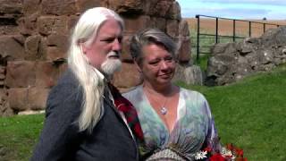 Abby amp Steves Handfasting Ceremony at Hailes Castle Scotland [upl. by Adlihtam]