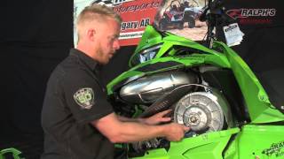 How to Change A Belt amp Adjust Belt Deflection Arctic Cat M8 [upl. by Nillek]