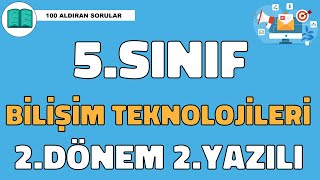 5Sınıf Bilişim Teknolojileri 2Dönem 2Yazılıya Hazırlık Soruları🧑‍🎓💯 [upl. by Vanthe550]