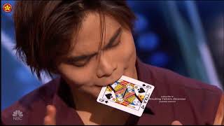 Shin Lim BEST Close UP Card Magic Americas Got Talent 2018 Auditions S13E01 [upl. by Serene728]