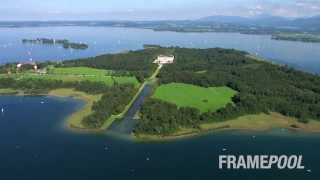 Chiemsee Lake in Bavaria Cineflex HD Aerials  Framepool [upl. by Ellednahc]