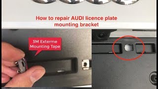 How to repair AUDI rear licence plate mounting bracket with ZERO cost [upl. by Sral948]