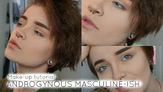 ANDROGYNOUS MASCULINEISH MAKEUP TUTORIAL [upl. by Anilemrac934]