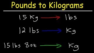 How To Convert From Pounds To Kilograms and Kilograms to Pounds [upl. by Skerl]