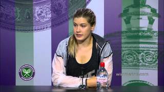 Eugenie Bouchard Post Final Press Conference [upl. by Mendy389]