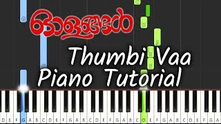 Thumbi Vaa Piano Tutorial Notes amp MIDI  Olangal  Malayalam Song [upl. by Bogosian349]