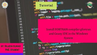 Install FORTRAN compiler gfortran and Geany IDE in the Windows System [upl. by Mano]