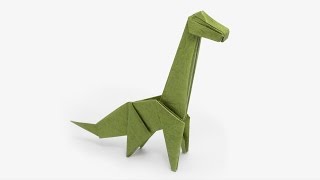 Origami Brachiosaurus Jo Nakashima  Dinosaur 4 [upl. by Eugirne]