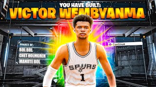 NEW VICTOR WEMBANYAMA BUILD BROKE NBA2K23 21 18 24 23 [upl. by Adiarf]