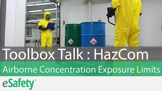 2 Minute Toolbox Talk HazCom  Airborne Concentration Exposure Limits [upl. by Aneda]