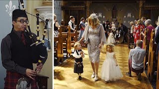 Wedding ceremony bagpipes Highland cathedralScotland the brave [upl. by Cora394]