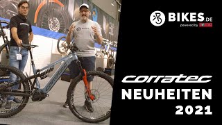 Corratec Neuheiten 2021  EPower 180 Enduro EMTB Revo BOW Hardtail Life CX6 Trekking EBike [upl. by Rodmun875]