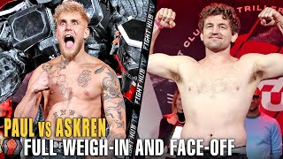 FULL WEIGHIN  JAKE PAUL VS BEN ASKREN [upl. by Dhaf]