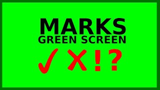 MarksGreenScreen 4K Right Wrong Question mark Greenscreen effect [upl. by Garrard]