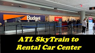 Domestic Terminal to Rental Car Center using the SkyTrain – ATL Airport [upl. by Brant]