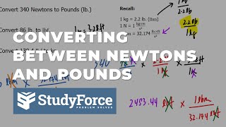 Convert Between Newtons and Pounds lbm lbf [upl. by Sloan]