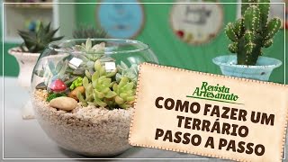 Como Fazer um Terrário  Passo a Passo [upl. by Monah461]