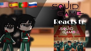 2x Speed Squid game 1 Characters reacts to Season 2  Characters GCRV 🇺🇸🇪🇸🇵🇹🇷🇺 squidgame [upl. by Ravens]