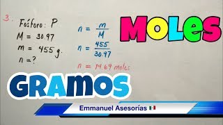 Cálculo de Moles y Masa en gramos bien fácil [upl. by Thomasine]