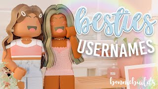 Aesthetic matching usernames for besties untaken  Roblox usernames  Bonnie Builds [upl. by Zantos334]