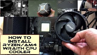 How to install a RyzenAM4 amp AM5 Wraith CPU Cooler [upl. by Wolfie]