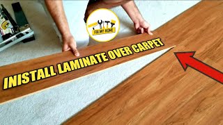 DIY  How to install amp should you Install laminate over carpet [upl. by Adieren]