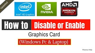 How to Disable or Enable Onboard Graphics Card in PcLaptop Step by Step [upl. by Yesmar527]