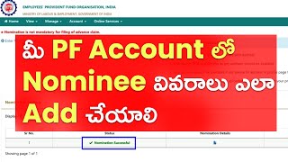 EPF Nominee Update Online Telugu 2022 [upl. by Elletnahc451]