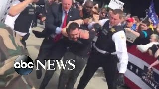 Trump Protester Rushes Stage at Ohio Rally [upl. by Nolek]