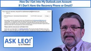 How Do I Get into My Outlookcom Account If I Dont Have the Recovery Phone or Email [upl. by Kragh]