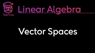 VECTOR SPACES  LINEAR ALGEBRA [upl. by Ancelin749]