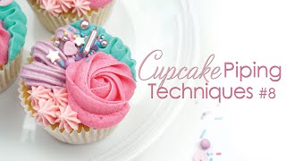 Buttercream Frosting Cupcake Piping Techniques 8 [upl. by Isteb499]