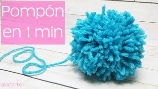 Cómo hacer un pompón en 1 minuto How to make a pompon in 1 minute [upl. by Vadim471]