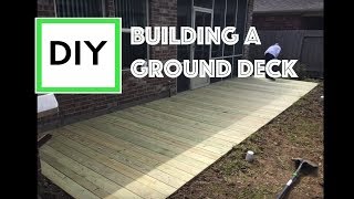 DIY for Beginners How to build a ground level deck with instructions and time lapse [upl. by Pammy226]