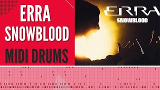 Erra  Snowblood  MIDI DRUM TRANSCRIPTION  DOWNLOAD [upl. by Yerdua775]