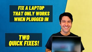 Laptop Only Works When Plugged In Two Quick Fixes [upl. by Ardied]