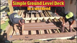 How to Build a simple Ground level Deck in a weekend [upl. by Gifferd611]