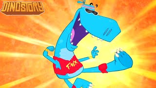 T Rex Song  My Names T Rex  Plus More Dinosaur Songs for Kids from Howdytoons [upl. by Danelle]