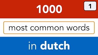 Learn Dutch online  Basic Dutch vocabulary  lesson 1  New version [upl. by Novikoff]